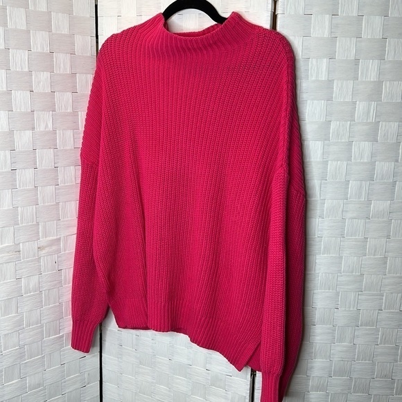 Pink Long Sleeve Knit Sweater SZ Large - Picture 2 of 6